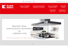 Tablet Screenshot of krajcikelektro.sk